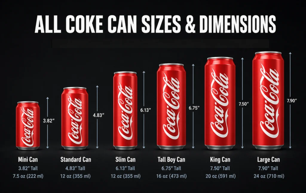 Coke Can Dimensions Sizes Heights Volume 2026 