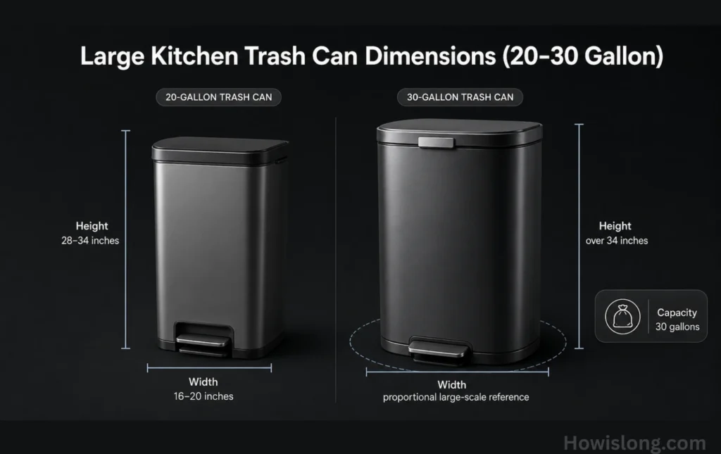 large-kitchen-trash-can-dimensions