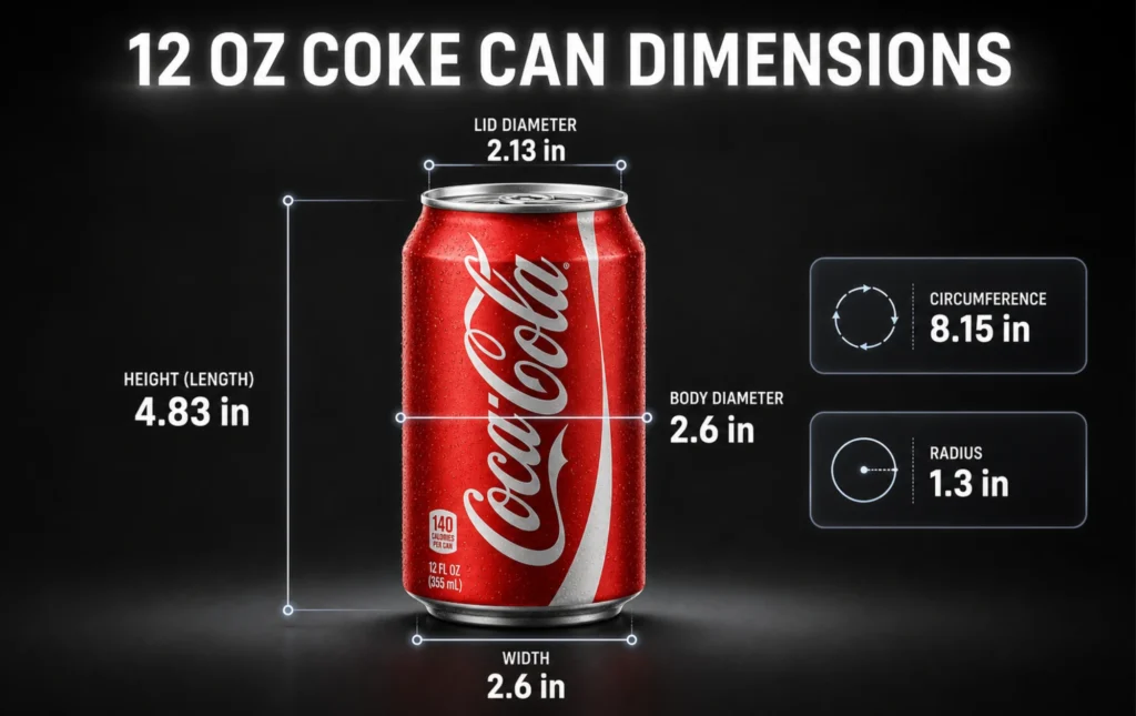 Coke Can Dimensions Sizes Heights Volume 2026 